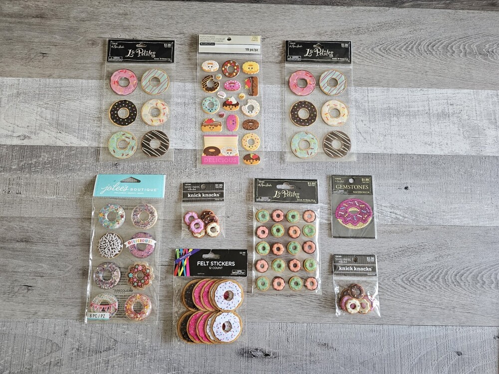 Sticker Lot Baking Donuts Donut Donuts Scrapbooking 3D Stickers RARE Jolee's #35